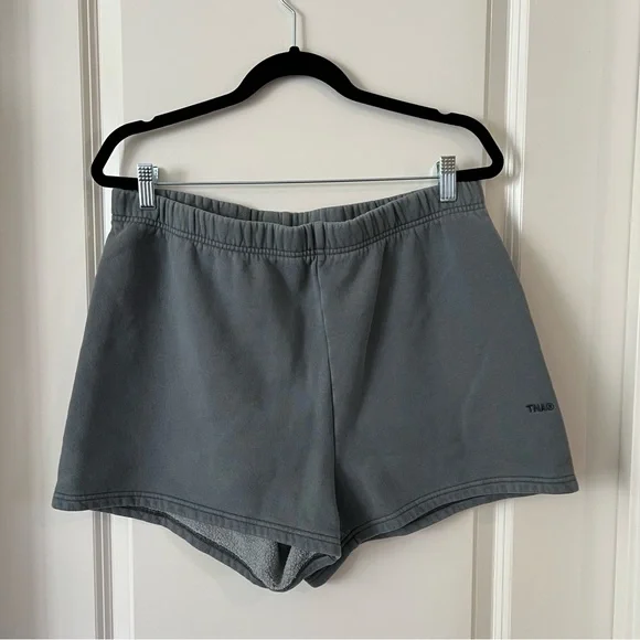 Aritzia TNA Cozy Fleece 3” Sweat Short in Echo Grey - Picture 1 of 4